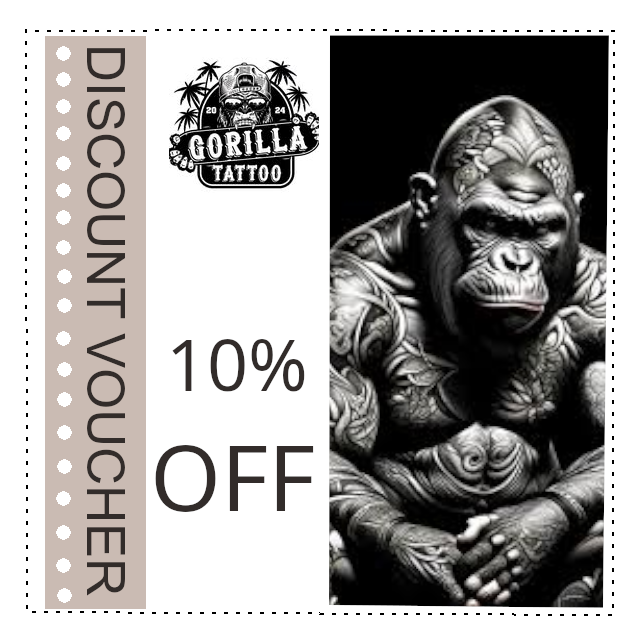 GORILLA TATOO 10% OFF